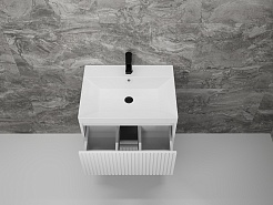 Style Line Мебель для ванной Стокгольм 60 подвесная белый рифленый софт – фотография-8